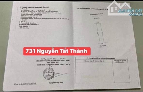 Bán đất MT đường Nguyễn Tất Thành gần Tôn Thất Đạm - Đà Nẵng