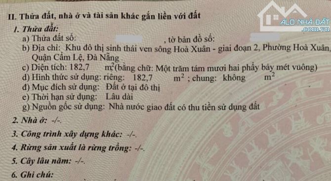 Bán Lô Góc 2MT đường Mai Chí Thọ, Hòa Xuân, Cẩm Lệ - Mặt tiền 8.25 x 22.8m - 1