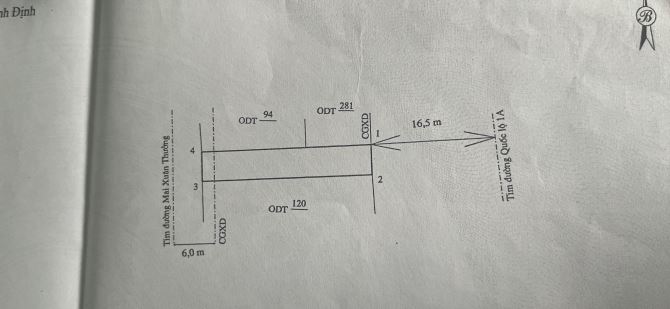 CHÍNH CHỦ BÁN LÔ ĐẤT 2 MT TRƯỚC SAU ĐƯỜNG QL1A (TRẦN PHÚ) - MAI XUÂN THƯỞNG, DIÊU TRÌ - 1