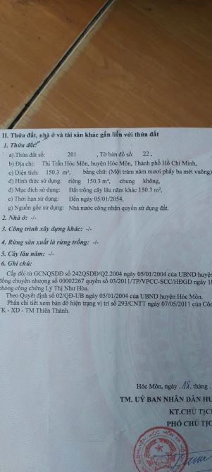 Bán gấp đất thổ 150m2 ở ngay Song Hành, Thị trấn Hóc Môn, giá 980 triệu, sổ hồng riêng - 3