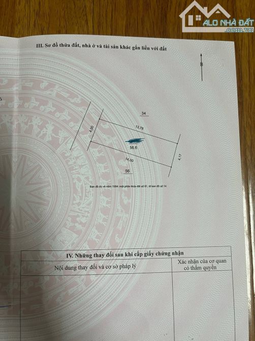 Cần Bán Đất Ô Tô đỗ cửa, Lĩnh Nam, Hoàng Mai 57M- MT 4M sổ Vuông A4 5.48tỷ(TL) - 3