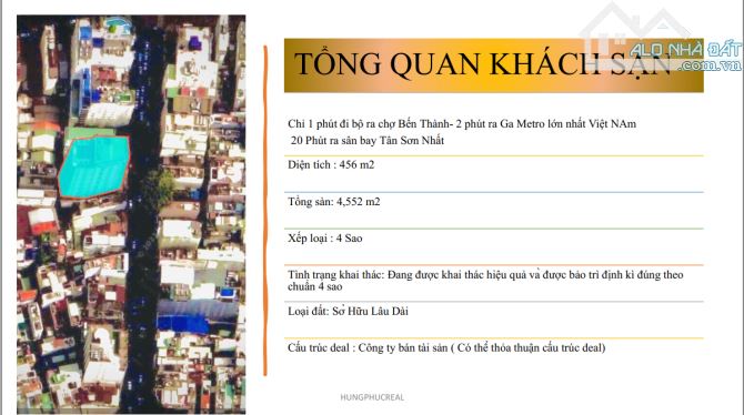 BÁN K.SẠN 4 SAO - 130P- 2 MẶT TIỀN LÝ TỰ TRỌNG,Q1- DT: 4,600 M2- GIÁ: 1,200 TỶ - 3
