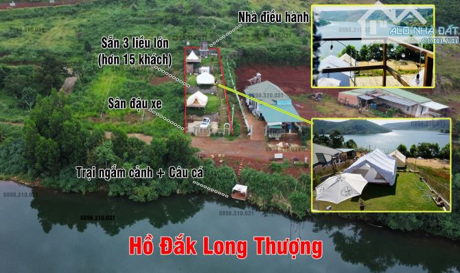 Cần về quê lo vợ sinh con nên bán Đất nền hồ Đắk Long Thượng kèm Homestay khai thác tốt