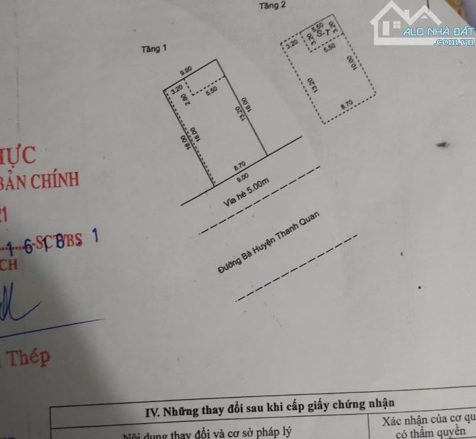 Bán nhà 2 tầng mặt tiền đường Bà Huyện Thanh Quang- DT 144m ngang 9m- Gọi Đàm Tiến❌