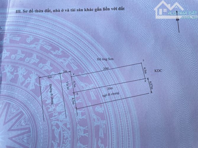 Lô góc 90m2 đất phân lô 193 Văn Cao - Ngang 4.5m - Tây Nam - 1