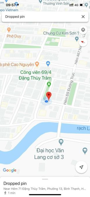 Bán đất Đặng Thùy Trâm, Bình Thạnh, kế bên trường ĐH Văn Lang! (4 x 24 m) chỉ 9,8 tỷ - 1