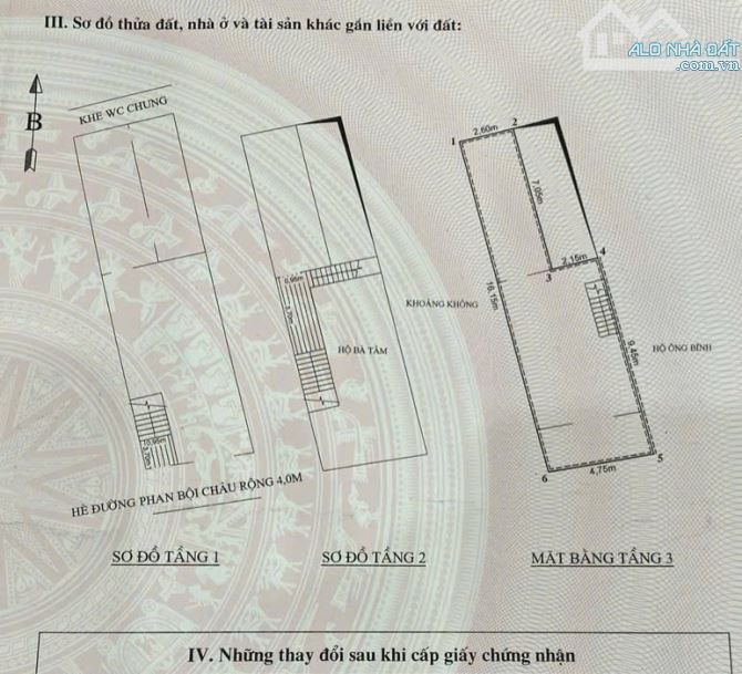 (Giá tốt) Nhà mặt đường Phan Bội Châu (gần chợ Tam Bạc) - 78m2 - mt 4,75m - 3 tầng - 15 tỷ - 2