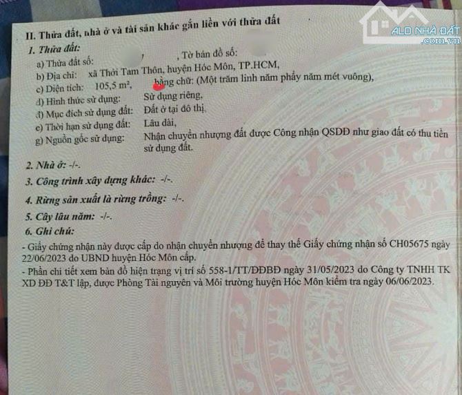 Bán nhanh Căn nhà ở Phạm Thị Giây Thới Tam Thôn 105m2 Sổ Hồng Riêng 690triệu Bao Phí - 9