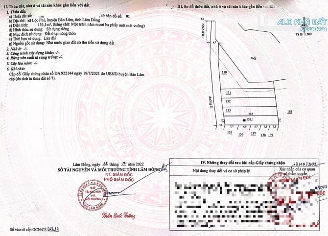 Đất kề suối Lộc Phú - Bảo Lâm, có thổ sổ sẵn, ngay trung tâm xã, mặt tiền đường nhựa