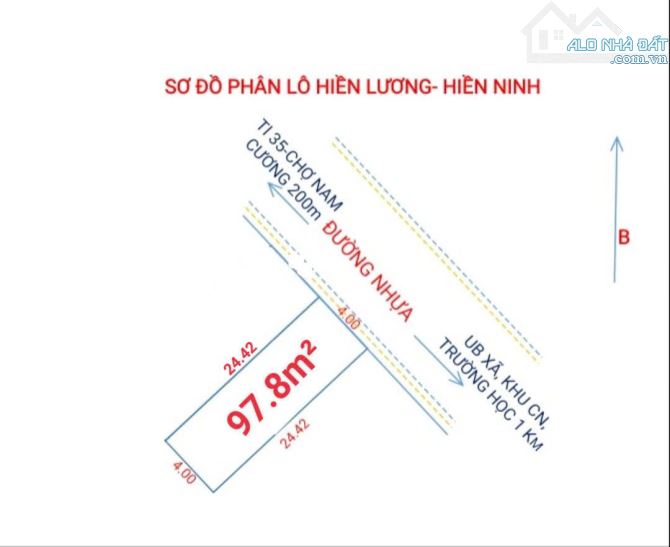 Bán 98m2 đất Hiền Lương, Hiền Ninh, Mặt đường liên xã sẵn kinh doanh giá hơn 2 tỷ. - 4