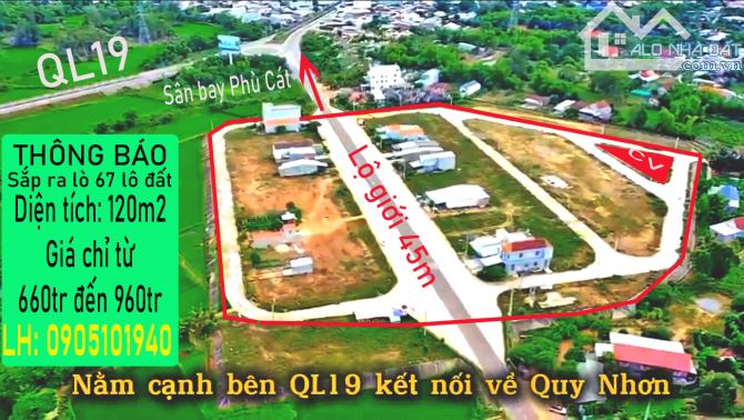 Sắp ra vài chục lô Khu dân cư P.Nhơn Thành Tx An Nhơn gần sân bay giá chỉ từ 660tr đồng