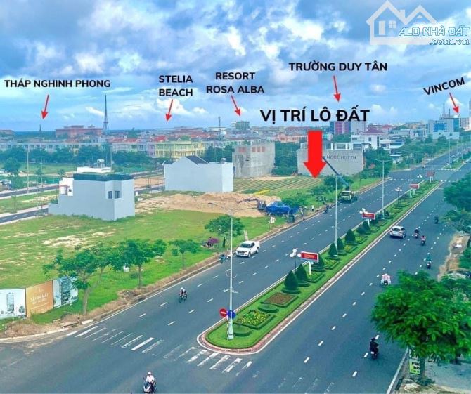 Bán Gấp lô Đất Mặt Tiền Hùng Vương 7x22 154m2 ngay khu Shophouse 5 sao, Ra Biển chỉ 3 Phút