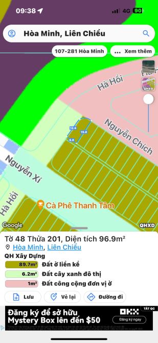 🔥 Đất 2 mặt tiền đường Nguyễn Chích sát biển hoà minh liên chiểu  - dt 98m2 ngang 6m80 - 1