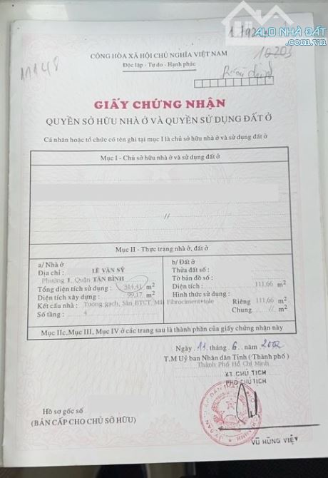 Bán Nhà Góc Góc 2 Mặt Hẻm Lê Văn Sỹ 17❌7 Sát Nhà Thờ Ba Chuông- Đặng Văn Ngữ Chỉ 27 tỷ - 1