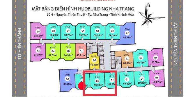 Bán căn hộ HUD Nguyễn Thiện Thuật, 59,2m2, 2PN, 2WC, giá 3 tỷ 50 - 4