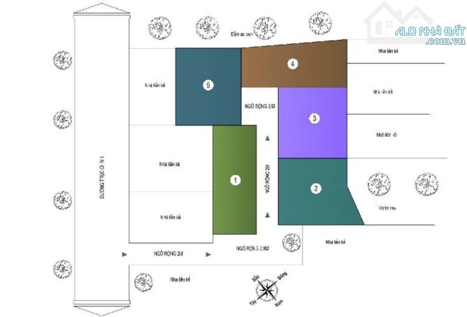 PHÂN LÔ NGŨ HIỆP DIỆN TÍCH TỪ 45-50M2, GẦN TRUNG TÂM, NHÀ ĐẸP, Ô TÔ ĐỖ 5,5 TỶ. - 5