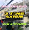 🎉Sát Tân Phú - 𝟒*𝟏𝟒.𝟓𝐌 🌹 𝟑 𝐓Ầ𝐍𝐆, 𝐇ẻm 5M, 𝟒.45 𝐓ỷ