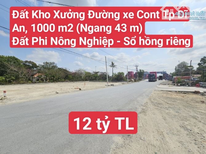 🆘 Đất Kho Xưởng Đường xe Cont Gần KDC Châu Thới, P.  Bình An, Tp Dĩ An