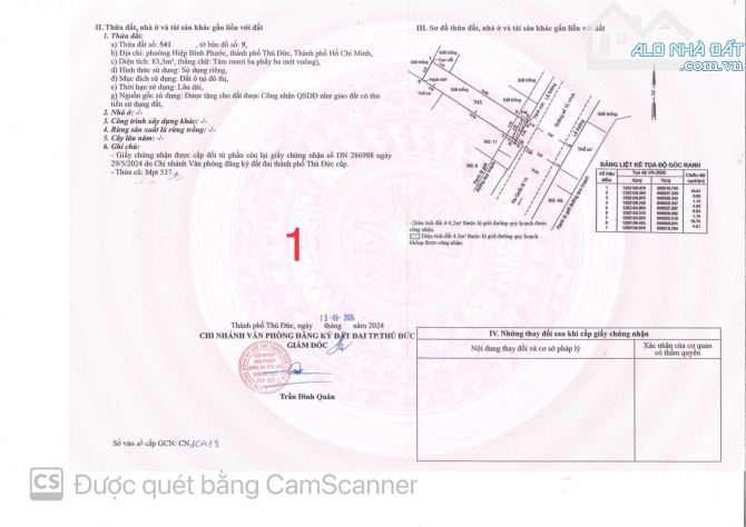 Bán lô đất ( 87.5m ) MT đường số 10, Hiệp Bình Phước, TP. Thủ Đức. Giá: 6.147 tỷ - 6