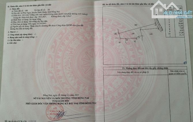 KẸT TIỀN BÁN GẤP LÔ ĐẤT VƯỜN NGAY KHU DÂN CƯ 1011M2(12MX80M) CÁCH QUỐC LỘ 20 2KM CHỈ 350TR
