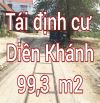 "Bán đất tái định cư Bầu Gáo, thị trấn Diên Khánh. Đường 6,5 mét.   🏦 DT:  99,3 ( thổ cư