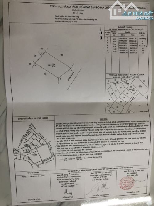 Bán đất P.Bửu Hoà 4 lô liền kề 66m2/lô giá chỉ 1,68 tỷ sổ hồng cầm tay hẻm xe hơi thông