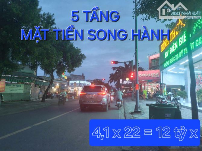 Nhà 5 tầng 88m2 có 12 tỷ x Mặt Tiền Song Hành Tân Hưng Thuận Quận 12 TP.HCM