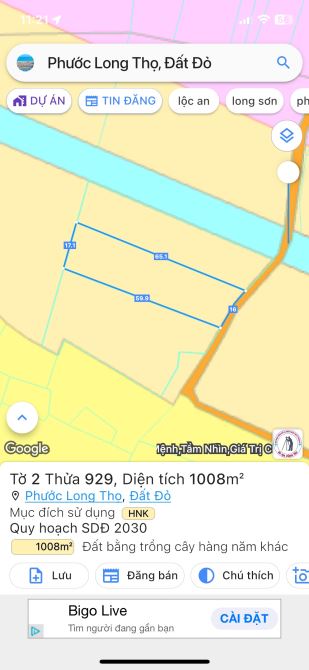 Cần bán 1 sào 16m mt khu dân cư đông tại xã Phước Long Thọ - Đất Đỏ chỉ 890tr - 4