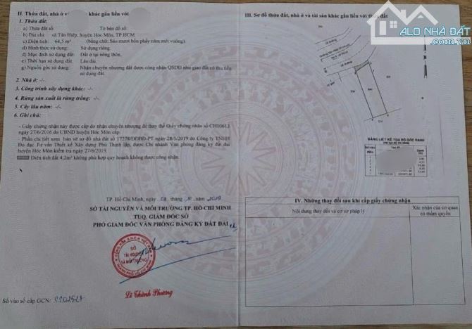 Bán gấp căn nhà cấp 4 ngay đường Lê Thị Lơ, Tân Hiệp, Hóc Môn. Giá 640 triệu, SHR - 6