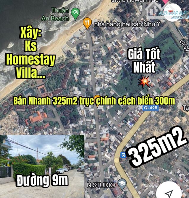 ⭐️⭐️⭐️⭐️⭐️ Bán đất đường ven biển Thuận An siêu đẹp, phù hợp xây khách sạn, homestay,…