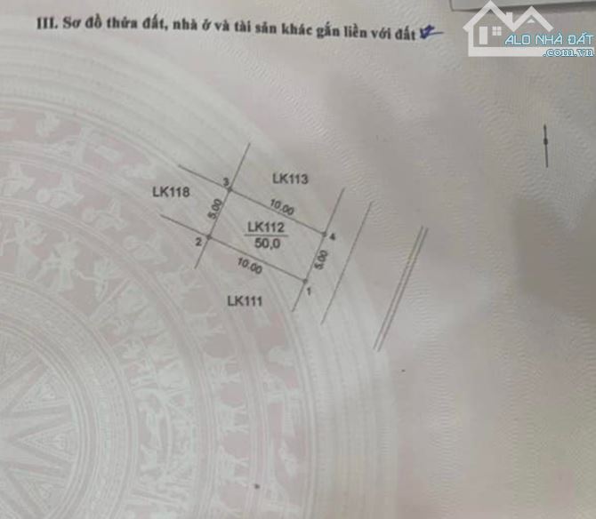 BÁN LÔ ĐẤT, DỌC BÚN 2, LA KHÊ, HÀ ĐÔNG, DT 50M2, MT 4M, VỈA HÈ, KINH DOANH - 1
