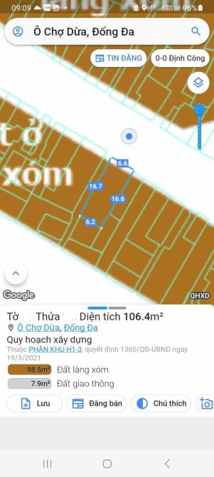 Bán 106m1T MẶT PHỐ LÔ GÓC 2 THOÁNG MT 6m Quận Đ/Đa 31 Tỷ La Thành. - 1