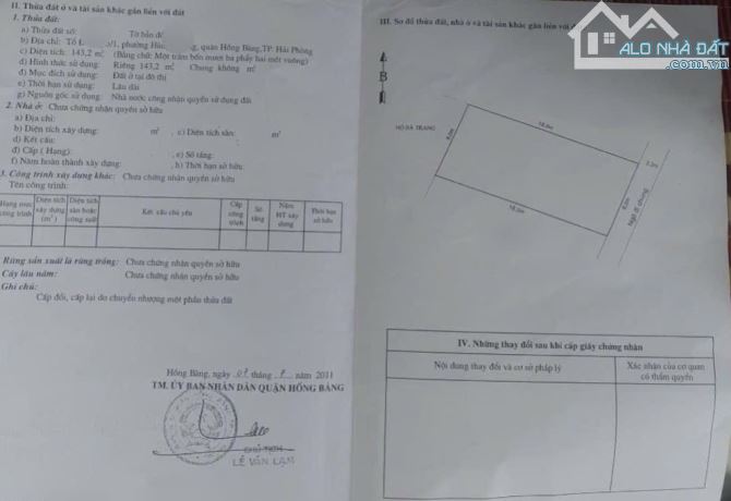 Bán lô đất 143m2 chia được 2 lô ngay bến Đò Lâm, Hùng Vương, Hồng Bàng