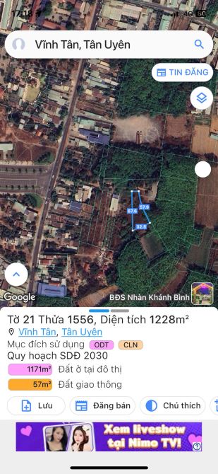 CẦN BÁN 4500M2 ĐẤT VĨNH TÂN CẠNH VISIP 2A