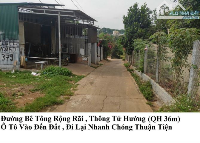 BÁN ĐẤT 850TR (Z119) 5x21 tc62m² GIÁ RẺ NHẤT KHU VỰC, ĐƯỜNG BÊ TÔNG Ô TÔ VI VU HƯỚNG TÂY, - 2
