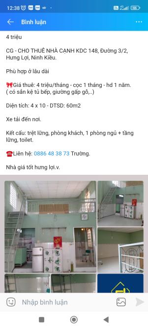 Nhà cạnh kdc 148 đường 3/2 phù hợp ở lâu dài - 1