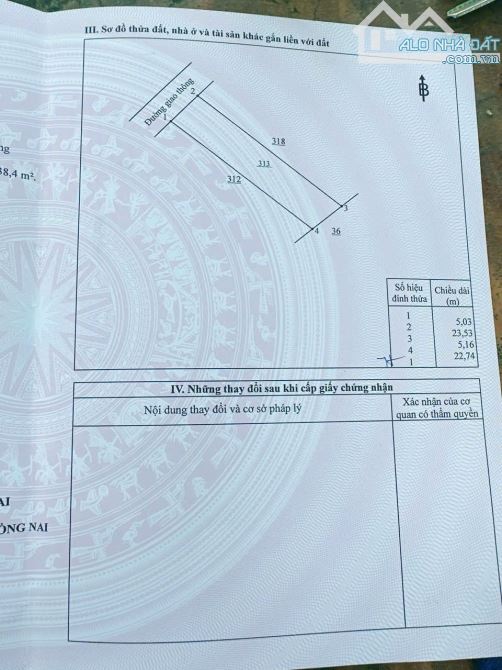 HÀNG HIẾM! CHỦ GỞI BÁN LÔ ĐẤT P. BỬU HÒA DT 115M2, SỔ RIÊNG,THỔ CƯ,ĐƯỜNG XE HƠI, GIÁ NGỘP - 1