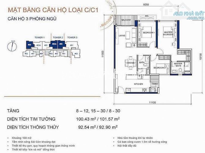 Cho thuê căn hộ Q2 Thảo Điền Frasers, view sông, 100m2, gồm 3PN, không nt