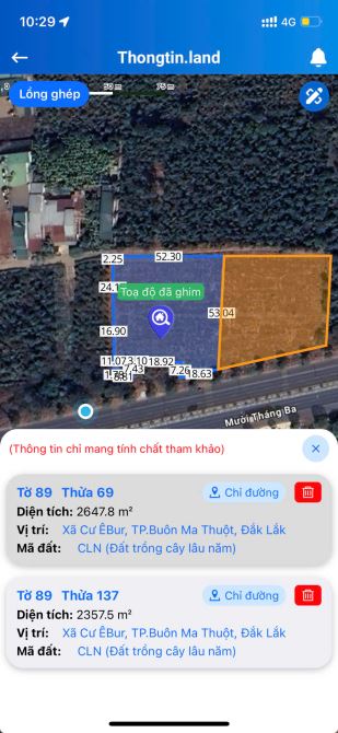 (35Tỷ) Bán lô đất vành đai 10/3 Cư Ebur TP BMT DT 100mx50m pháp lý CLN - 2