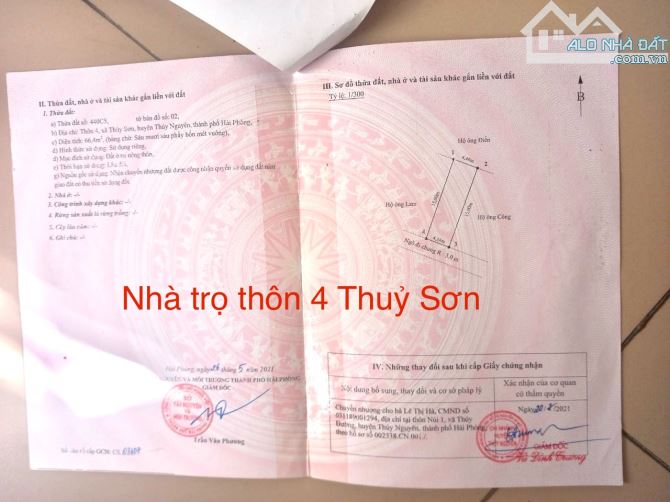 ‼️Cần bán đất có 2 căn PHÒNG TRỌ tại Thuỷ Sơn - Thuỷ Nguyên✅ giá đầu tư - 2