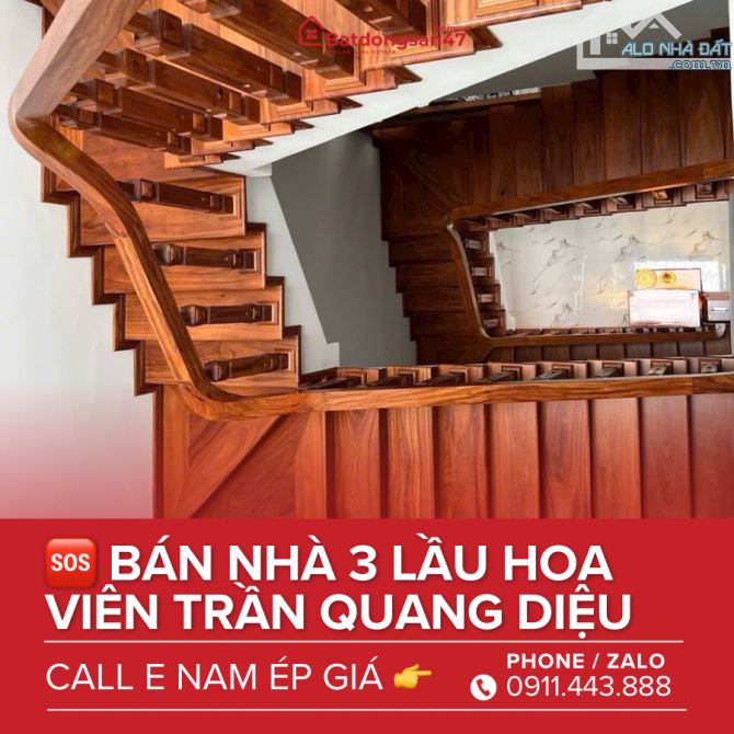 💥BÁN NHÀ 3 LẦU MT HOA VIÊN TRẦN QUANG DIỆU