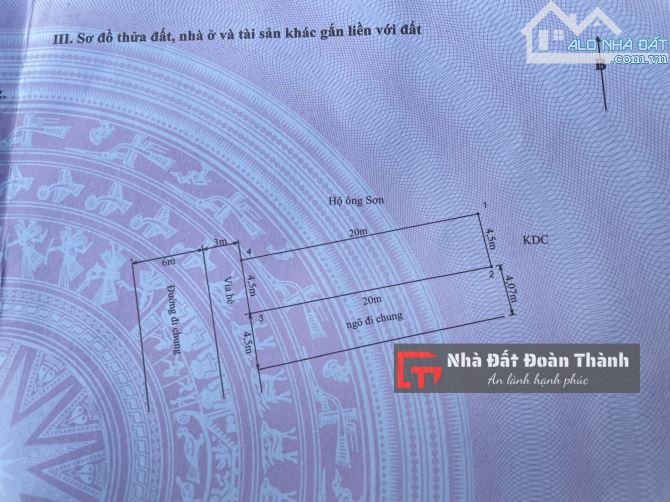 90m2 lô góc 2 mặt đường tuyến 2 đường 30m Thư Trung - Văn Cao