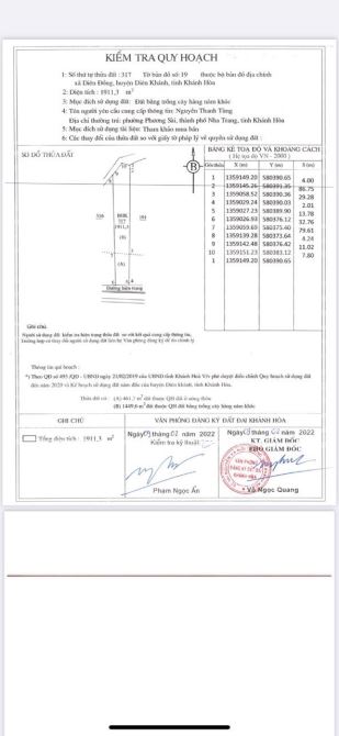 Cần bán lô đất xã Diên Đồng huyện Diên khánh 1911m2 giá 2 tỷ 860 - 4