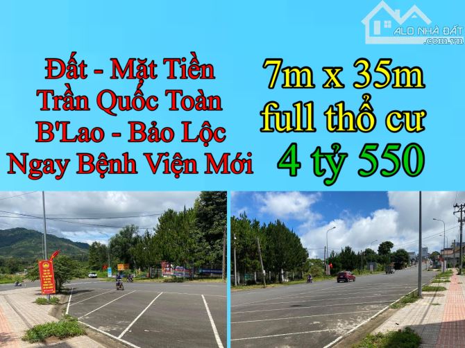 4 tỷ 550 (buông sổ) - 7m x 35.5m - full thổ cư - Mặt Tiền Trần Quốc Toản- B