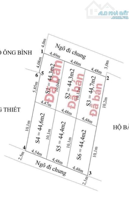 Bán đất phân lô khu Kiến Thiết, Sở Dầu ngay chợ hoa quả (đã bán 3 lô trong tổng 6 lô)