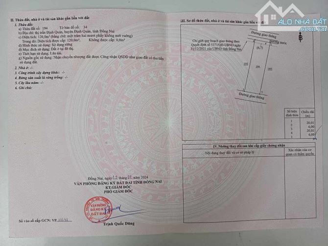 BÁN LÔ ĐẤT NGAY GẦN TRUNG TÂM THỊ TRẤN ĐỊNH QUÁN 2 MẶT TIỀN 6MX20M KHU DÂN CƯ CHỈ 680TRIỆU