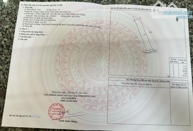 TÌM ĐÂU RA LÔ ĐẤT NỀN RẺ  5MX30M THỔ CƯ KHU DÂN CƯ NGỌC ĐỊNH 285 TRIỆU TRỌN SỔ