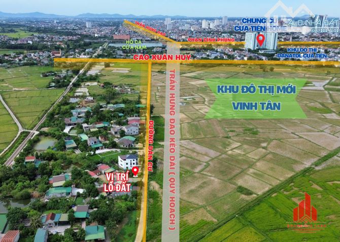 CHỈ 9XXTR LÔ ĐẤT SÁT ĐƯỜNG TRẦN HƯNG ĐẠO KÉO DÀI, CÁCH CHỢ VINH 1,5 KM - 2