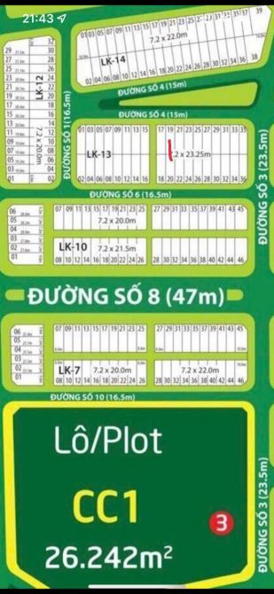 Cần bán gấp lô đất GREEN CITY ĐỪƠNG SỐ 6 phường P6.TPTân An.Long An cách AEON MALL 100m