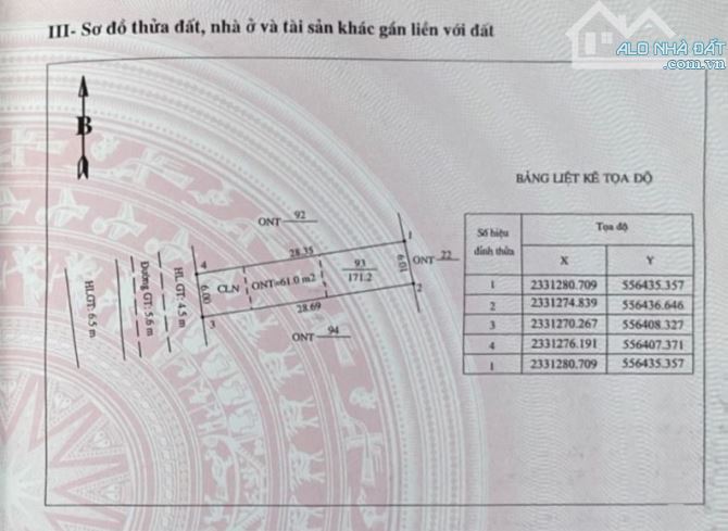 Bán đất Thanh Thủy, 171m2, mặt tiền 6m, đường btông 6m, tổng 17m hlang đường, 4xx triệu - 5